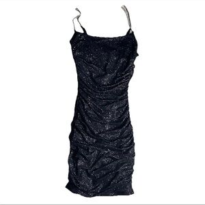 Symphony Black Sparkle Mini Dress